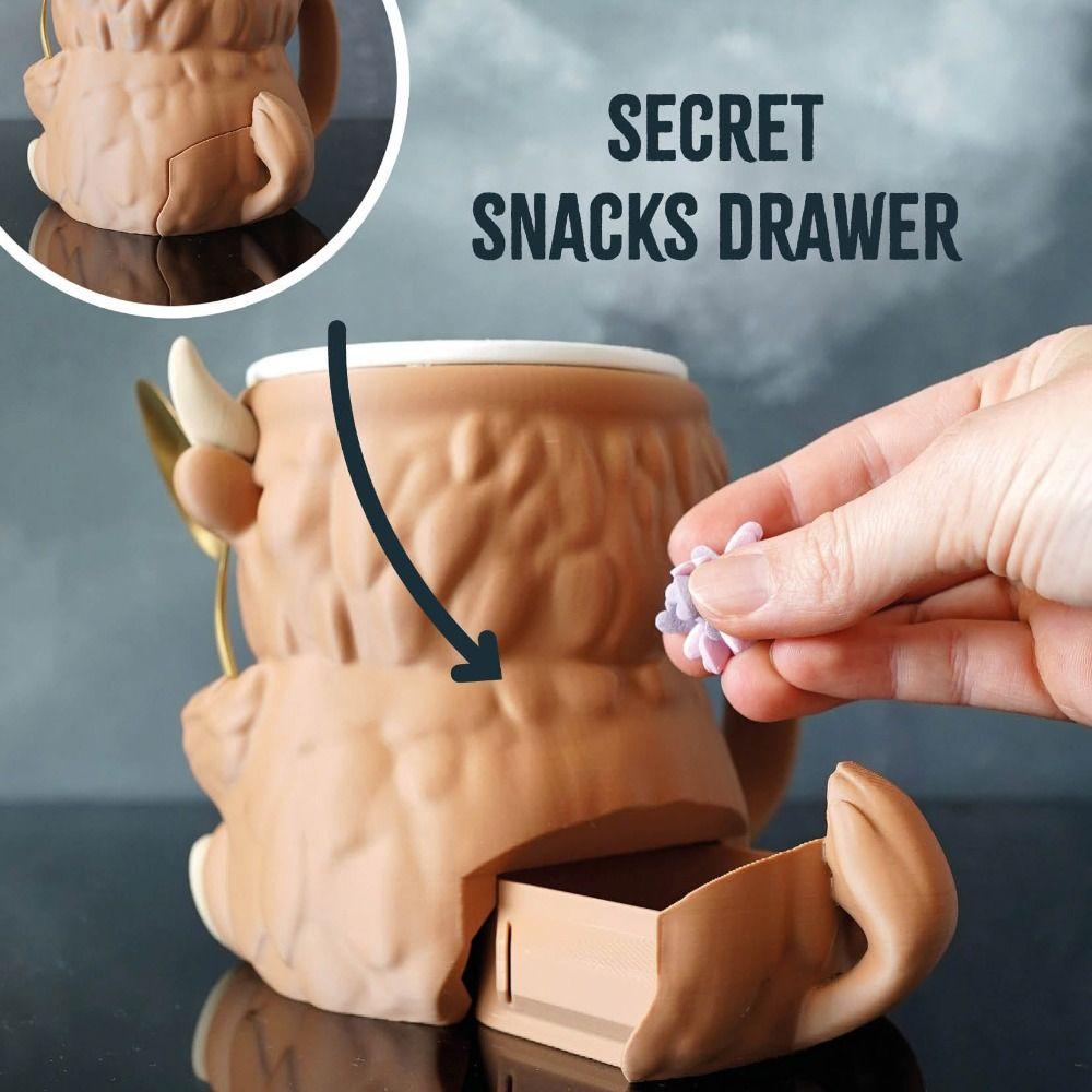 Highland Cow Ice Cream Pint Rack 3D Printing Leak Proof Ice Cream Pint Holder Antifreeze Handle Insulated