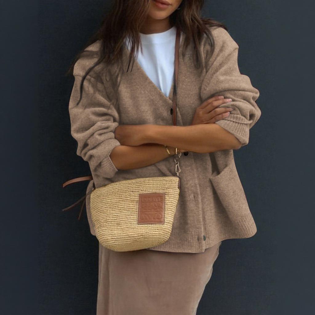 Casual Simple Long-sleeved High-end Jacket and Sweater Women's Autumn and Winter 2025