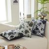 Polyester-cotton Yarn-dyed Jacquard Cushion Bedside Large Backrest Floral Sofa Pillow