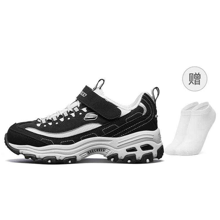 Skechers D Lites Low-Top Running Shoes K White/Black Kids 996212L-BKW EU 35