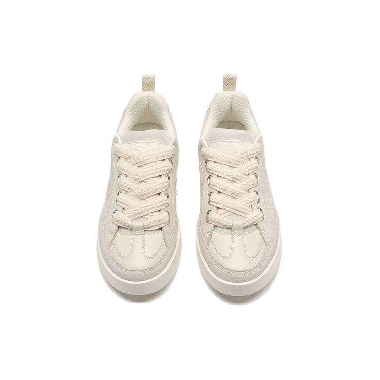 Li-Ning 1990 Wind Chime Retro Color Block Non-Slip Wear-Resistant Low-Top Skate Shoes Men sneaker Beige ALFS177-1