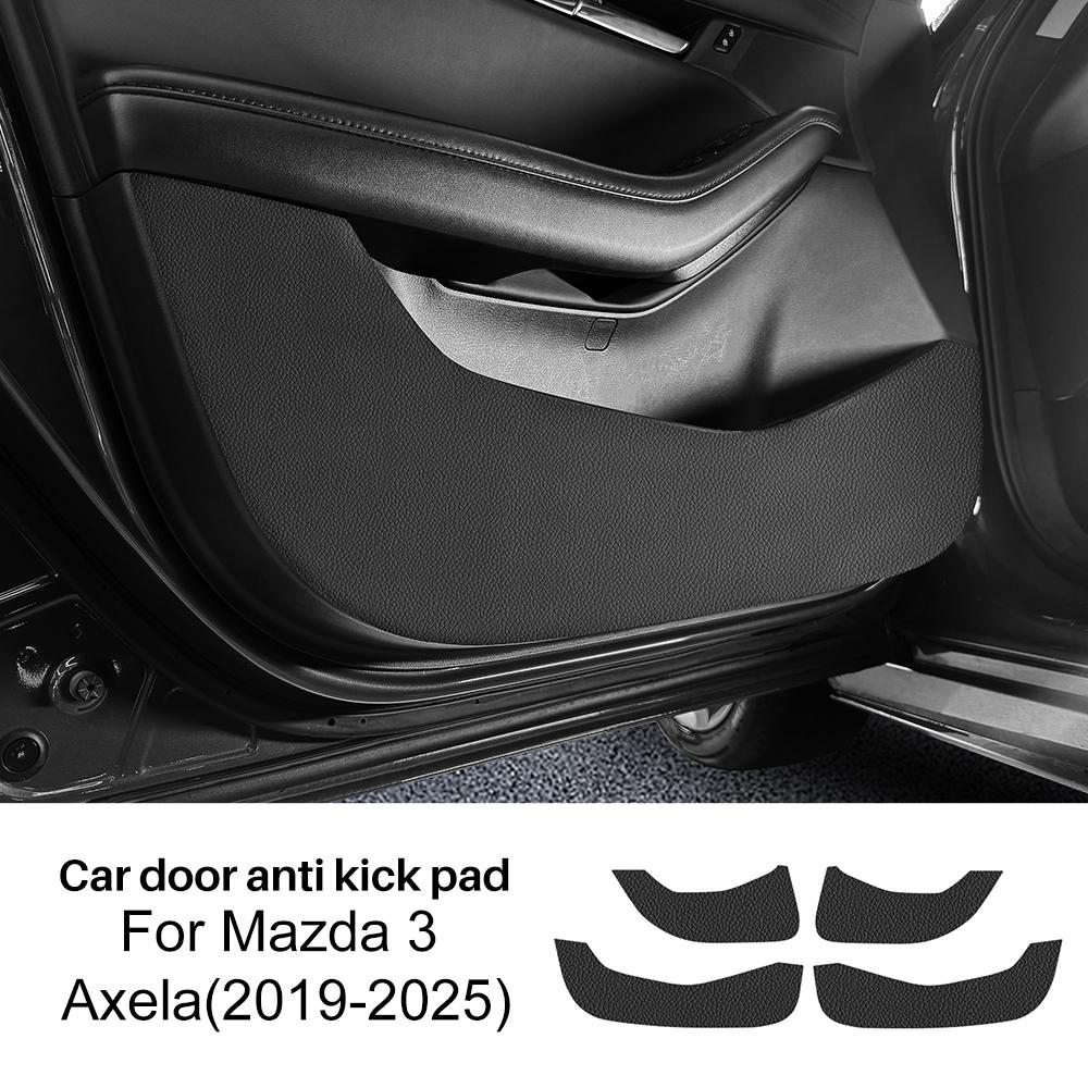 For Mazda 3 Axela 2019 2020 2021 2022 2023 2024 2025 LHD RHD Car Anti-kick Pad Suede Leather Carbon Pad Accessories Door Protect