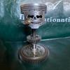 Carving Piston Skull Face Resin Figurine Art Ornaments Crafts Decoration for Festival New Year Birthday Festival Gift