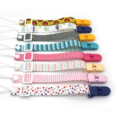 Niedliche Cartoon Baby Schnullerclips Kette Band Schnullerhalter Ketten Verstellbarer Schnallenriemen für Schnuller Baby Fütterungsgeschenk