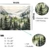 TUGCAY Misty Mountain Forest Tapestry, Green Nature Foggy Watercolor Tree Tapestries Landscape Scenery Tapestry Wall Hanging for Bedroom Living Room