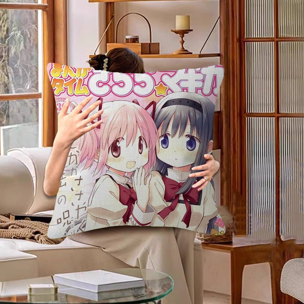 Classic Anime Puella Magi Madoka Magica Cushion Cover Decorative Pillow Sofa Home Decor Case Pillow Cases