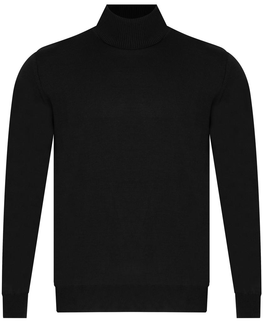 Men's Turtleneck Sweater - WS3321 Black XL