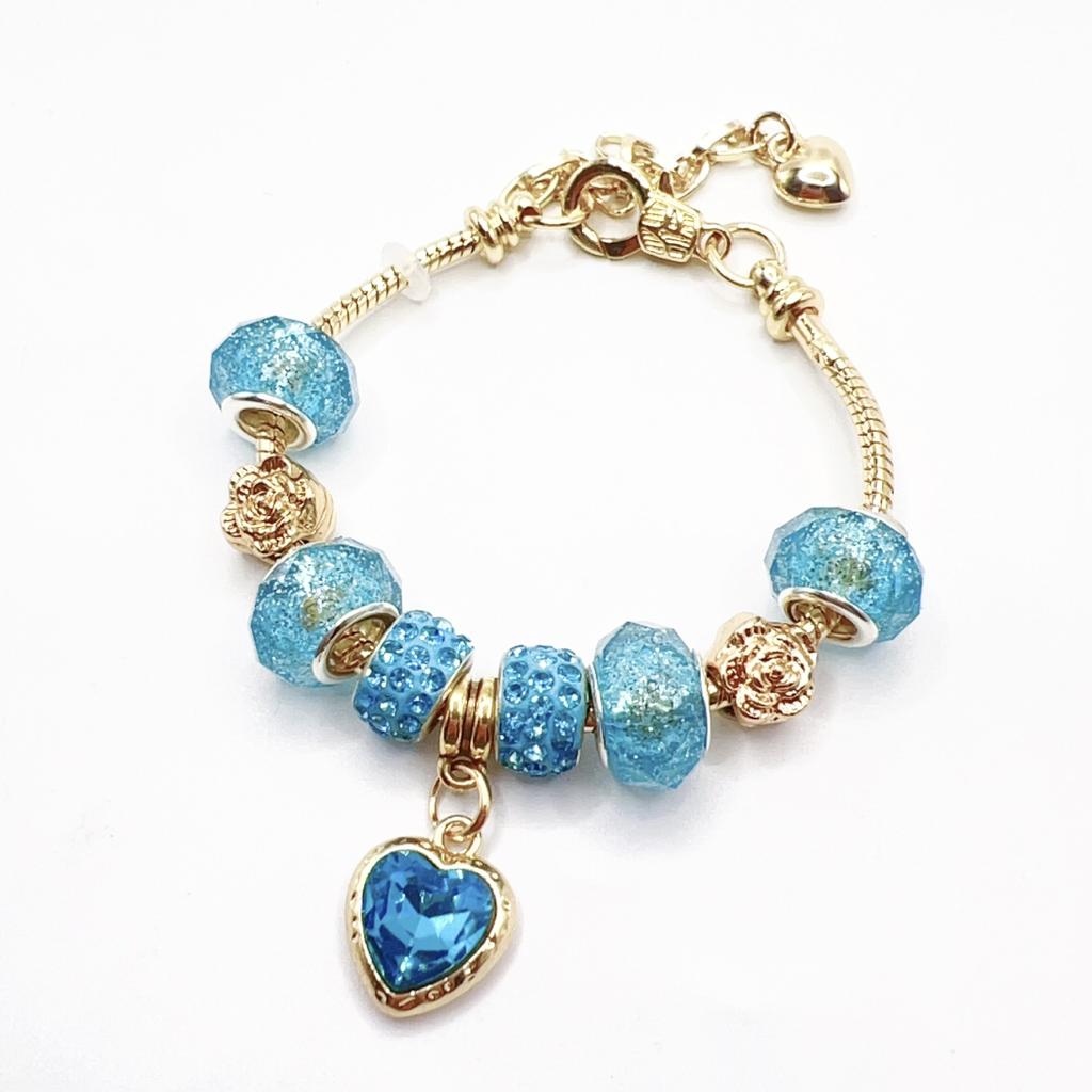 18K Gold-Plated Alloy Bracelet for Women - Charming Gold Flower Crystal Zircon Punk Valentine's Day Gift