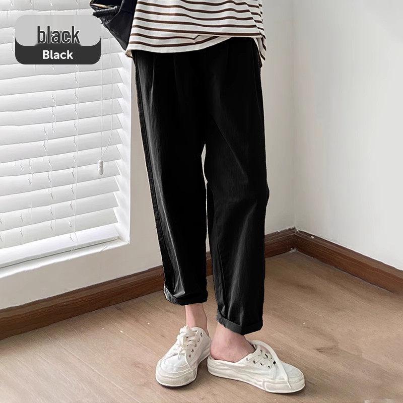 

2026 New Style Maternity Pants - Non-Constricting Waist, Casual Straight Wide Leg for Spring/Summer One Size [80-110 lbs] чорний