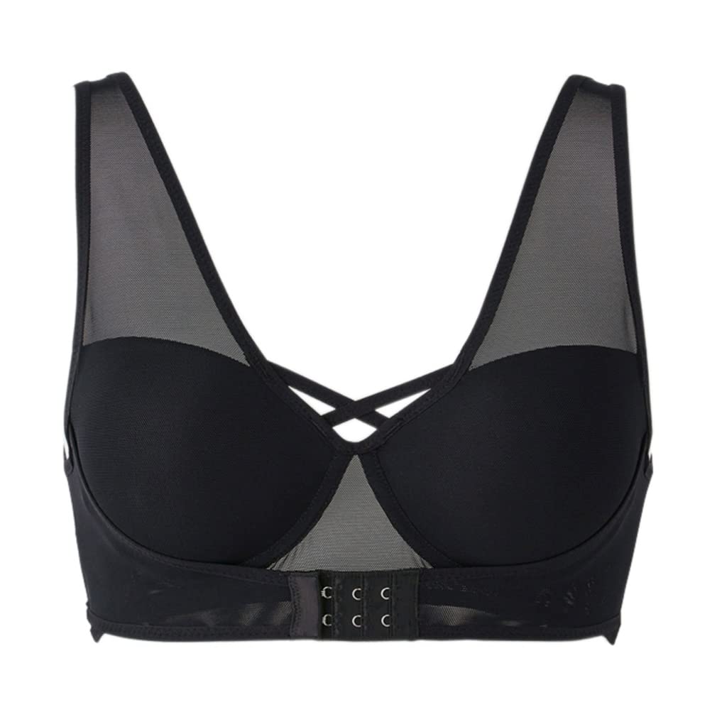 

Gunze TC6355B Бюстгальтер без косточек с боковой поддержкой, беспроводной, на крючках, бюстгальтер, женский, черный, чёрный