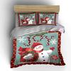 Snowman with Joy & Wreath Bedding Duvet Cover Set Duvet Cover Pillowcases  (1*Duvet Cover 2*Pillowcases, without duvet insert)