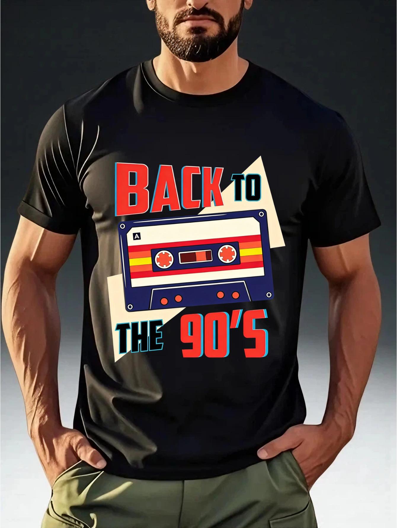 

Men s Vintage 90 s Cassette Tape T-Shirt - Retro BACK to THE 90 S Print XXXXL