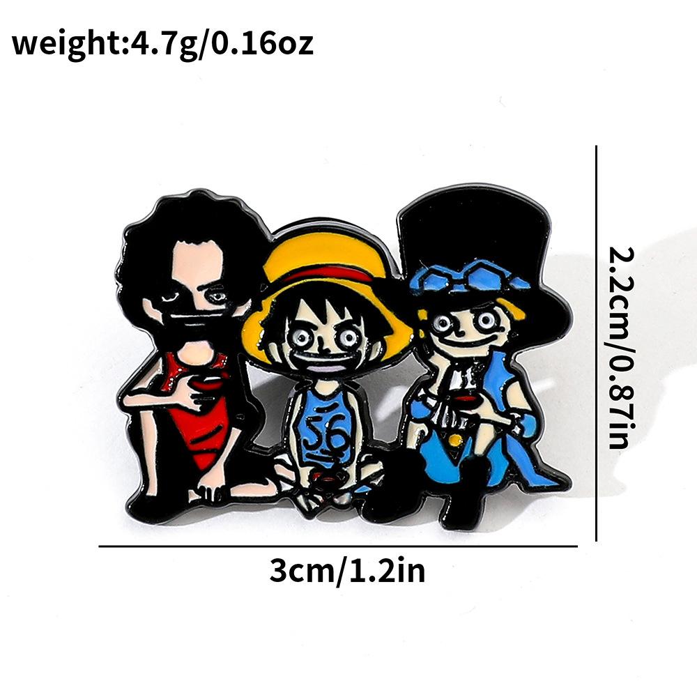 Японский манга-мультфильм креативный ONE PIECE брошь креативная личность анимация периферия череп Луффи металлическая значок
