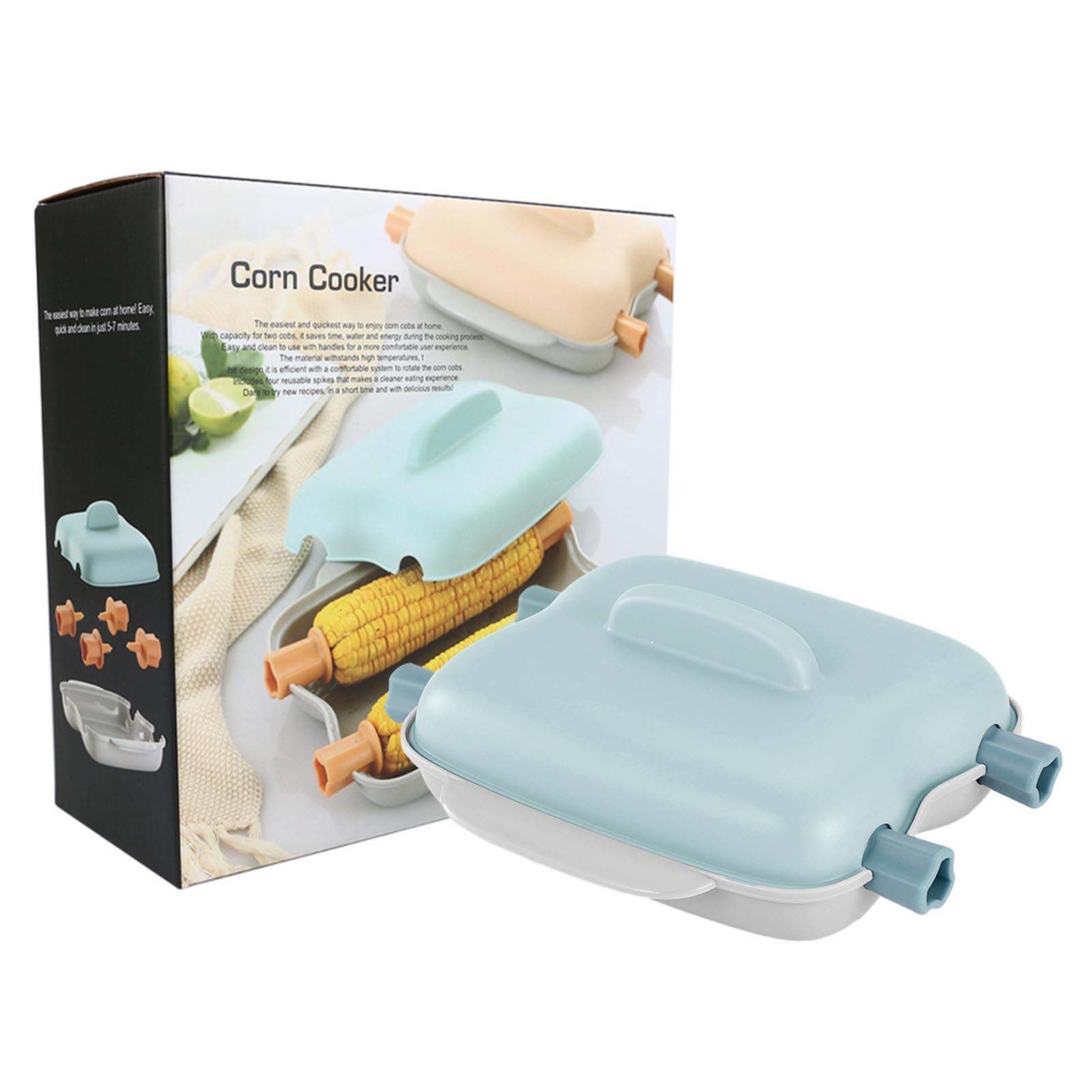 

Kitchen Steamed Corn Box with Lid with Food Grade Material Convenient Handle Suitable for Essential Gadget