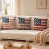 Polka Dot American Flag Pillow Case Breathable Organic Short Plush Cushion Covers WrinkleResistant Soft Durable