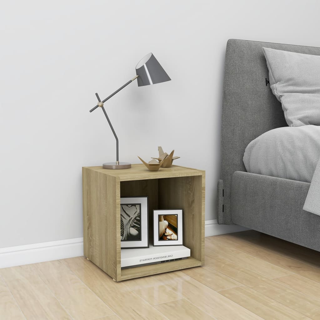 TV Stand in Sonoma Oak Finish 37 x 35 x 37 cm Particleboard