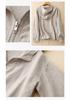 2026 Spring/Summer Hooded Windbreaker with Batwing Sleeves - Raw Cotton Linen Sun Cover-Up
