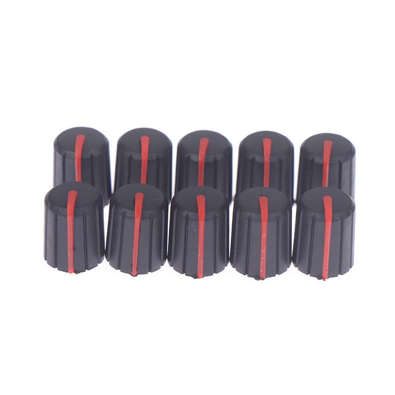 10Pcs Soft Rubber Half Shaft Knob Potentiometer Knob 180 Degree D-Shaped Knob