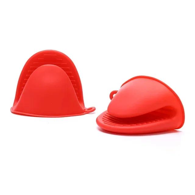 2Pcs Silicone Cooking Pinch Grips Oven Mitts Potholder Mini Oven Gloves For Kitchen Cooking Baking Air Fryers Microwaves Bbqs Quality