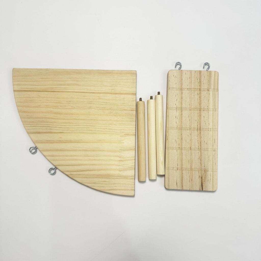 Hamster Playground Wooden Climbing Ladder Wooden Hamster Cage Accessories for Gerbil Mouse Mice Small Animal Ferret Squirrel