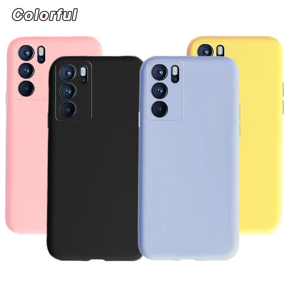 Matte Case For OPPO Reno 6 Pro 5G Case Soft Silicon Candy Color Phone Bag Cover For OPPO Reno6 Reno 6 Pro Plus Shockproof Bumper