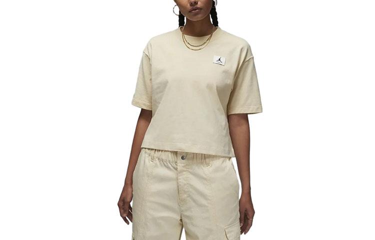 Women's T-Shirt Jordan ESSENTIALS Drop Shoulder Sleeve T Shirt Women's Apricot