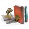 Hollow Out Ginkgo Leaf Bookshelf Creative Metal Book Rack Modern L-shaped Folding Bookends  Unisex