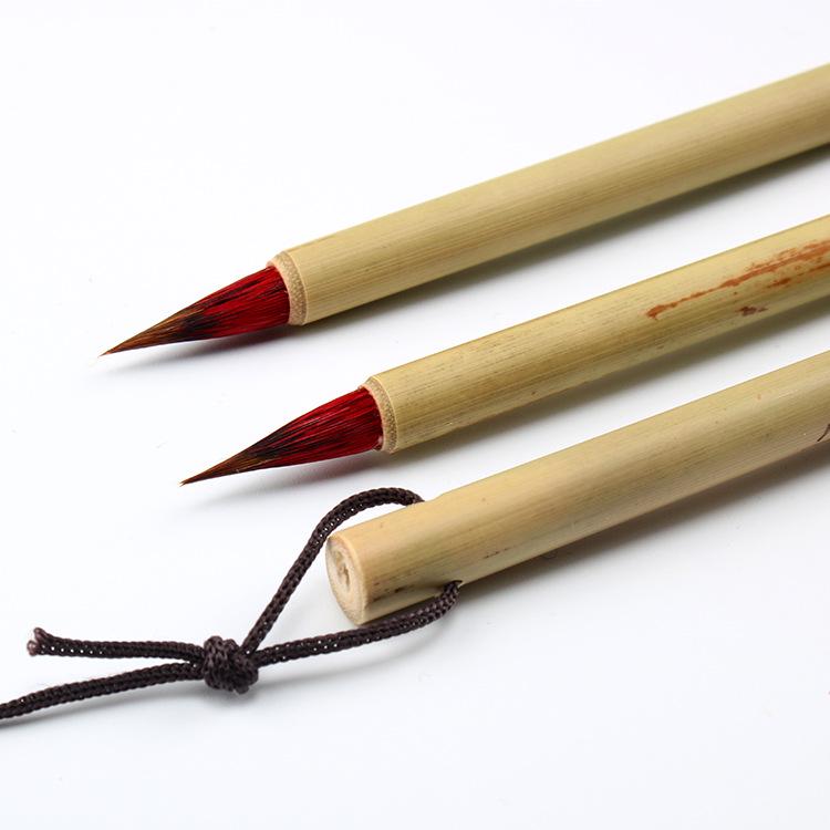 Jiangxi Wengang Weasel Hair Small Red Script Calligraphy Brush for Sutra Copying