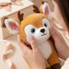 Plush Deer Stuffed Animal Soft Toy Sitting Deer Plush Doll with Antlers and Large Eyes for Kids and Collectors