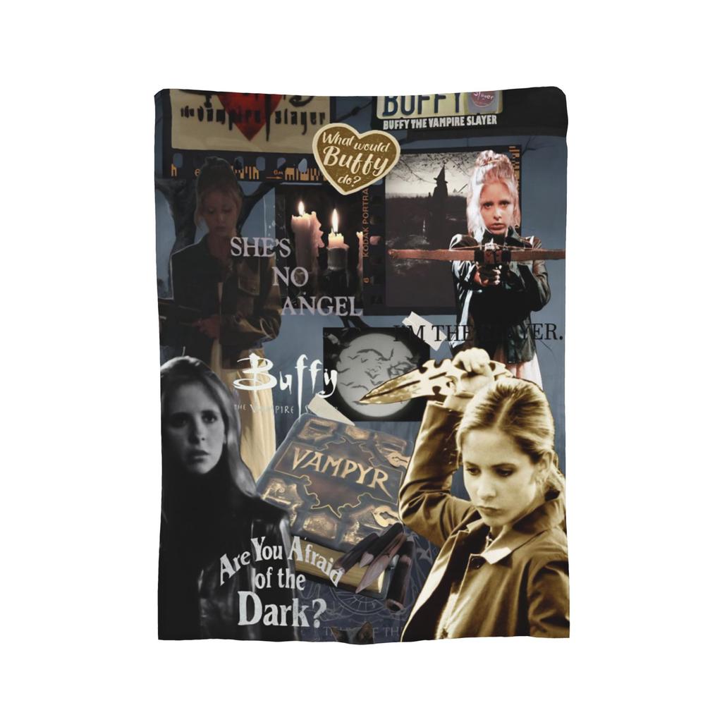 Buffy the Vampire Slayer Horror Blankets  Flannel Funny Soft Throw Blanket for Bedding Lounge Spring/Autumn,