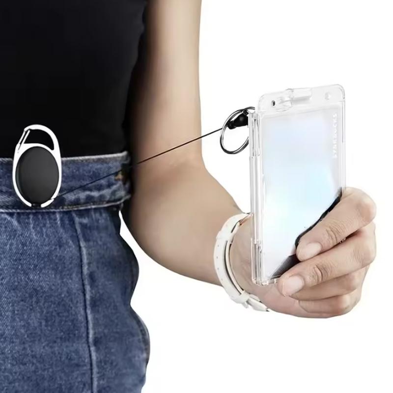 1/5Pcs Badge Reel Clip Credit Card Cover Bus Card Cover Case Retractable Badge Holder Badge Clip Heavy Duty ID Holder NEW