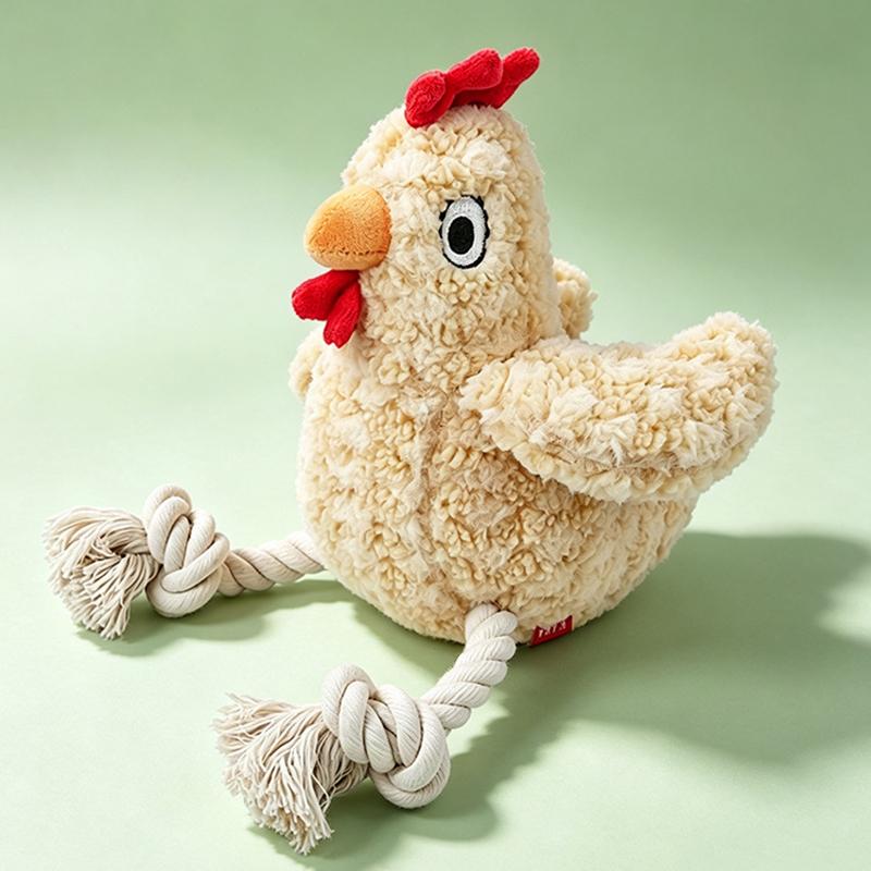 Dog Toys with Self Soothing Cotton Rope Teeth Grinding Bite Resistance and Sound Making Plush Pet Toys Suitable for All Dog Bree
