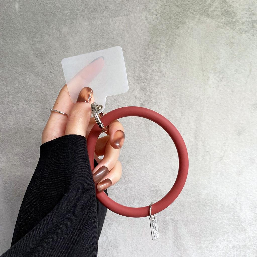 Universal Soft Silicone Hanging Ring For Mobile Phone Lanyard Strap Anti-Lost Bracelet For Smartphone Keychain LM