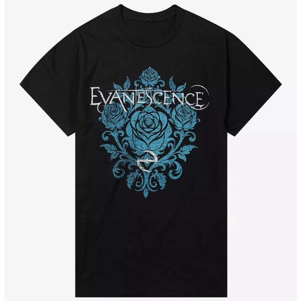 2026 Evanescence Band Graphic Popular Unisex T Shirt Unisex Cotton Short Sleeve Y2k Oversized Vintage Streetwear Tee Womens Tops