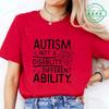 Women Autism It's Not A Disability It's A Different Ability Fashion Casual Short Sleeve T-shirt Graphic Tshirts Women T Shirts