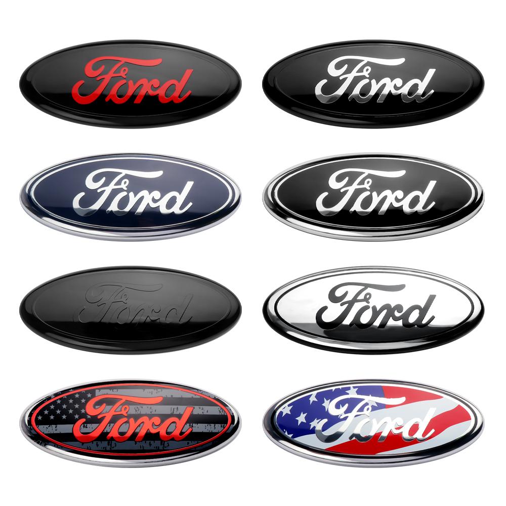 Car Front Hood Badge Rear Trunk Emblem Replacement Sticker for Ford Focus ST Ranger Mondeo Kugo Ecosport Fiesta Kuga Ghia Fusion