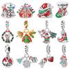Newcopper Santa Claus Elk Socks Christmas Charms Beads Fit 3Mmoriginal Bracelets Diy Party Jewelry Festival Gifts