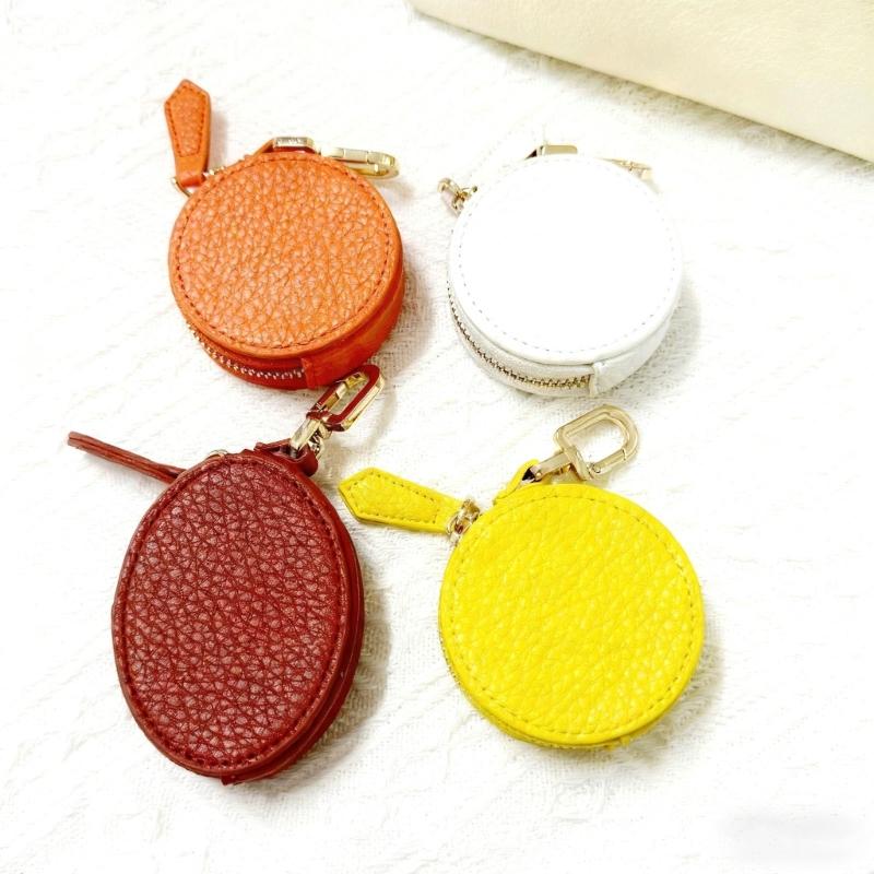 PU Leather Sports Theme Keychain Coin Pouch Small Wallet For Football Basketball Rugby Fan Waterproof Accessory