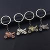 Motorcycle Charm Keychain Wear-Resistant Portable Key Fob 3D Metal Motorbike Keyring for Men