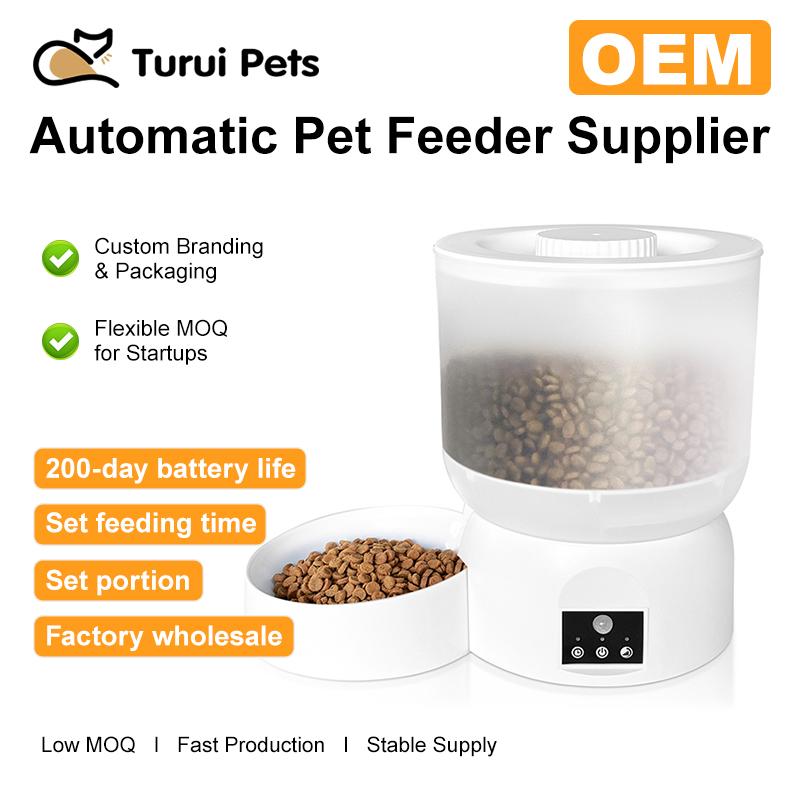 Automatic Pet Feeder Button Control Timed Portion Food Dispenser Pet Bowls Feeders Pet Accessories for Cats Small Dogs Animals