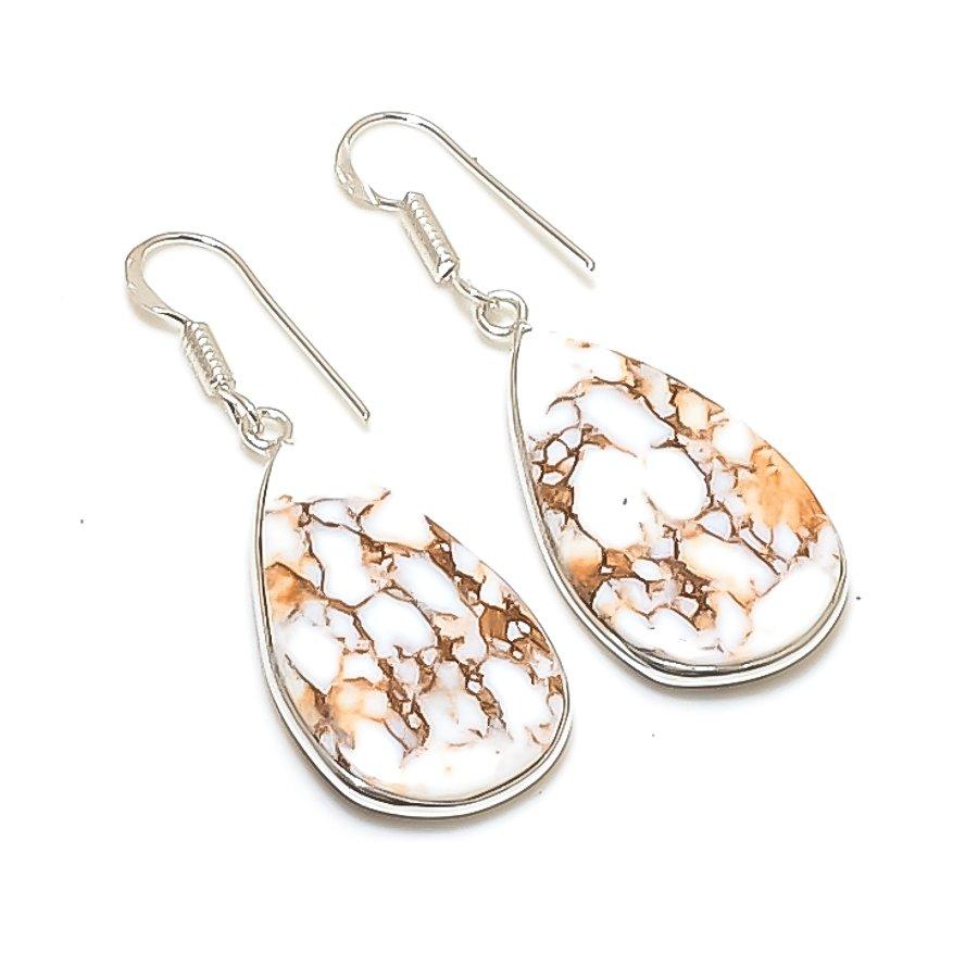 Natural Wild Horse Gemstone 925 Sterling Silver Jewelry Earring 1.89  AE-12041