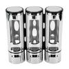 Dispenser da Doccia a 3 Scomparti 3x400ml Grande Capacità Ricaricabile Montato a Parete Dispenser per Shampoo e Balsamo per Bagno