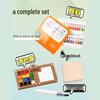 Portable Mini Watercolor Paint Box with Wooden Palette - Travel Sketchbook & Painting Toy