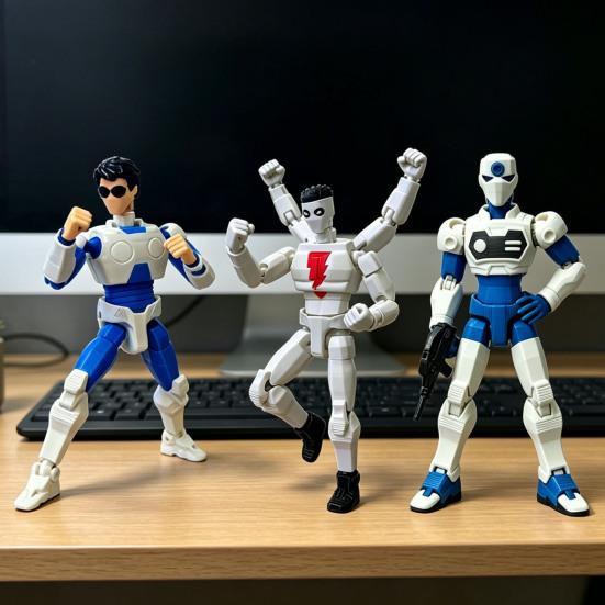 Cartoon Character Action Figure 3D Printed Posable Articulated Figure Model Collectible Figurine Fidget Toy Decoration Anime Fans Gifts