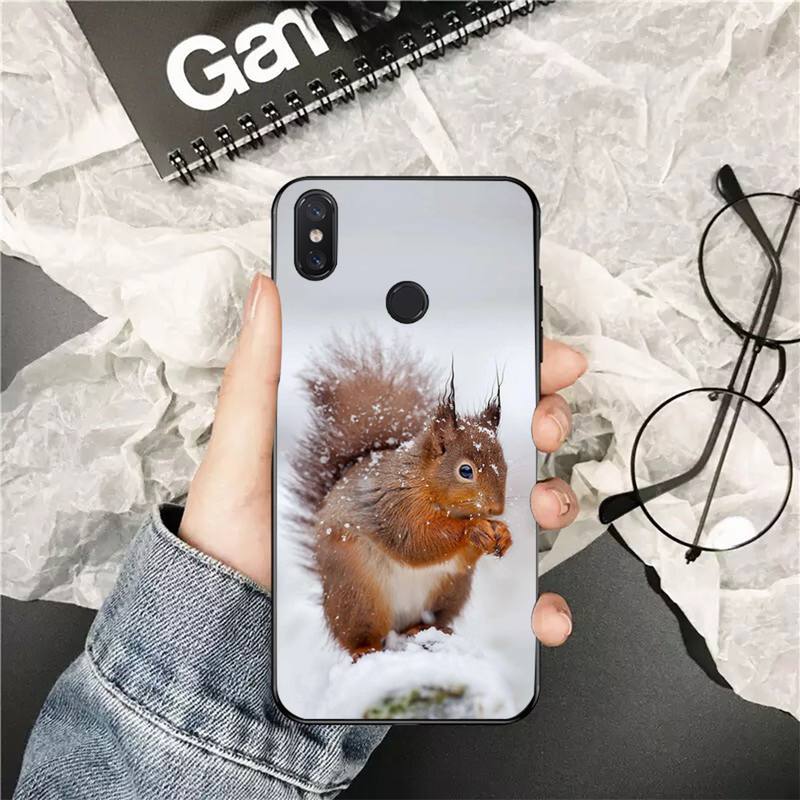 YNDFCNB Cute Animal Squirrel Customer Phone Case for Xiaomi Redmi 5 5Plus 6 6A 4X 7 7A 8 8A 9 Note 5 5A 6 7 8 8Pro 8T 9