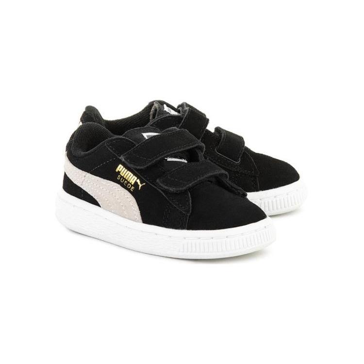 (PS) PUMA Suede 2 Straps 'Black White' Baby 356274-01