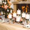 6 Heads Fireplace Candle Holder for Flameless or Wax Pillar Candles-black Candle Display Stand for Table Centerpieces Wedding Party