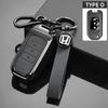 Genuine Leather Car Key Cover Case for Honda Civic 4d 9th Gen 10 Accord XRV Life Jazz Crv Fit Keychain Shell Keyless Accessories