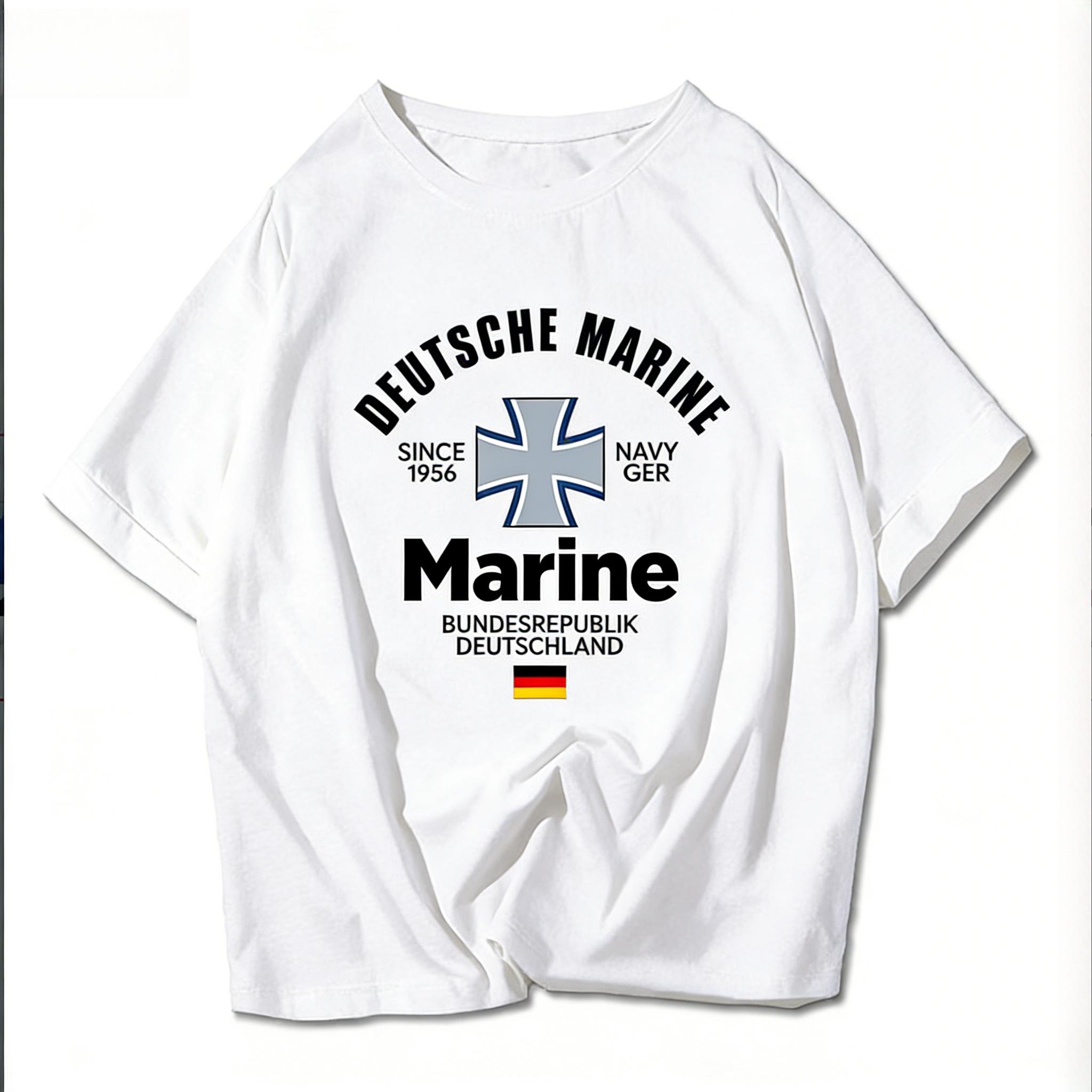 

German Luftwaffe Army Navy Badge Cross Medal Fanatic ShortSleeved TShirt for Men and Women Spring and Summer Pure Cotton Top XL
