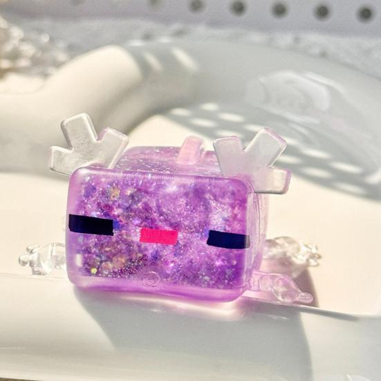 Clear Salamander Cube Squeeze Toy Stress Relief Glitter Salamander Sugar Ball Sensory Toy Decompression Salamander Fidget